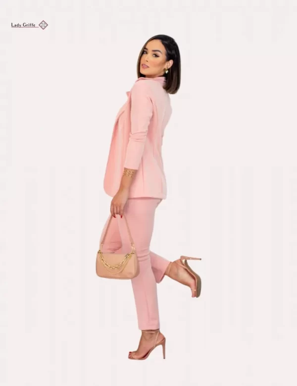 Conjunto Feminino de luxo  Lady Griffe  Rosa Bebê - Imagem 3