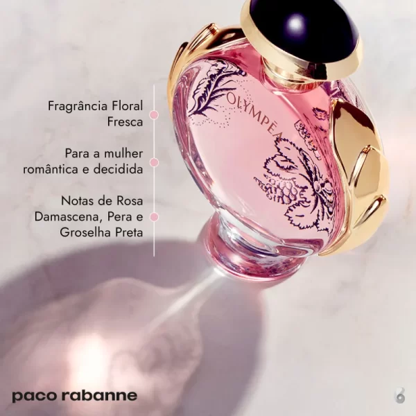PERFUME  FEMININO  OLYMPEA BLOSSOM EAU DE PARFUM  PACO RABANNE 80ml - Imagem 4