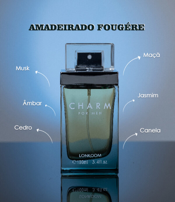 Perfume  Masculino Lonkoom Charm For Men Eau de Toilette 100ml - Imagem 2