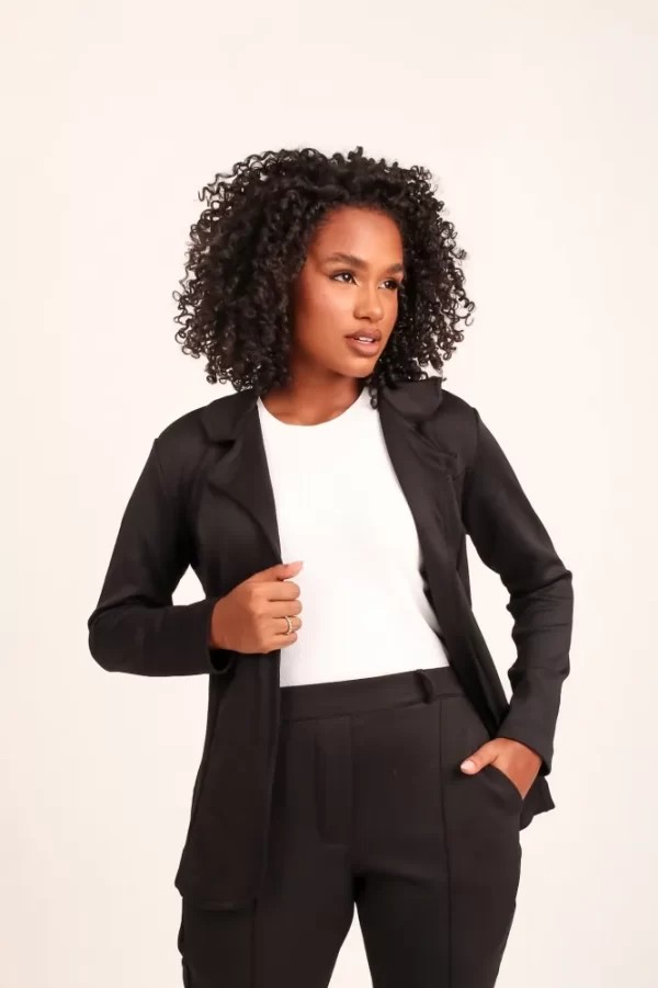 Blazer de luxo  Lady Griffe  Preto - Imagem 2