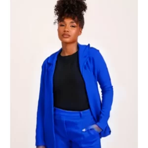 Blazer de luxo  Lady Griffe Azul Bic