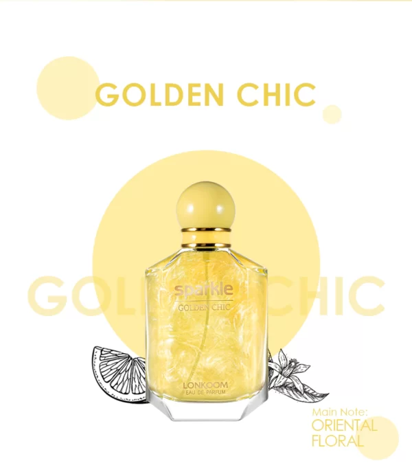PERFUME  FEMININO SPARKLE GOLDEN CHIC 100 ML LONKOOM - Imagem 2