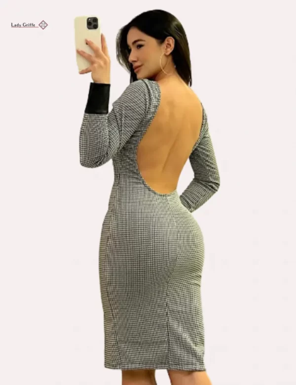 Vestido Viana  Lady Griffe Xadrez - Imagem 2